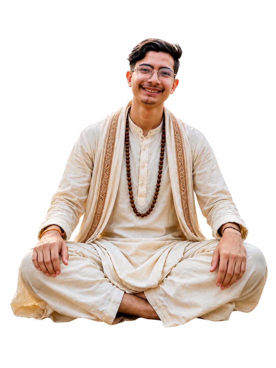 Yogi Prince Neupane seated in meditation pose
